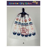 Crochet Top Hand Towel / Tea Towel -  Let's Cook Crochet Top Hand Towel / Tea Towel -  Let's Cook